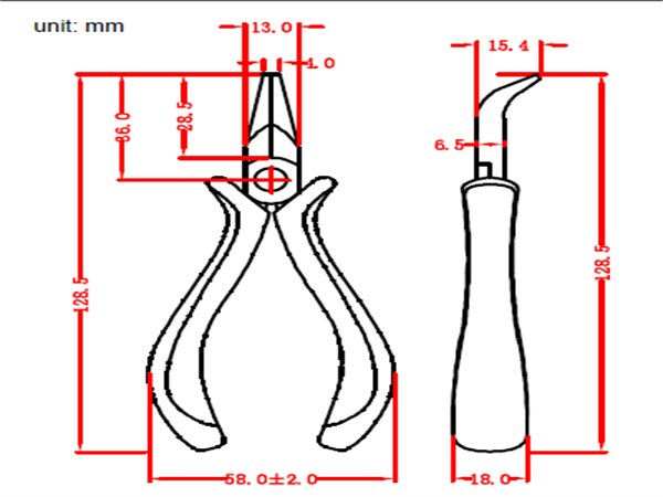 Imagem Alicate Srie 500 HK-500 - Bico Longo Curvo