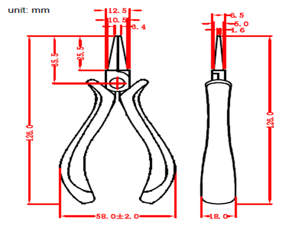 Imagem Alicate Srie 500 HK-506 - Bico Redondo Curto
